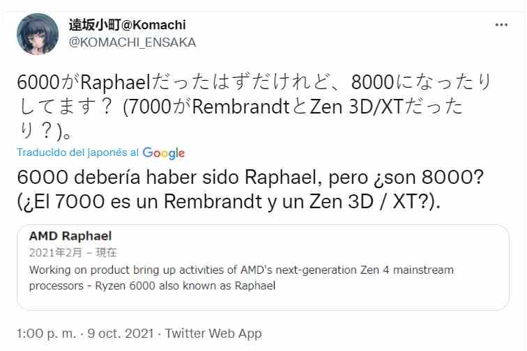 Komachi Ryzen 6000 Raphael