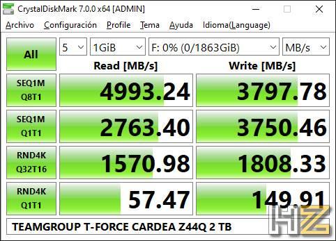 Z44Q SSD M.2 PCIe pruebas 8