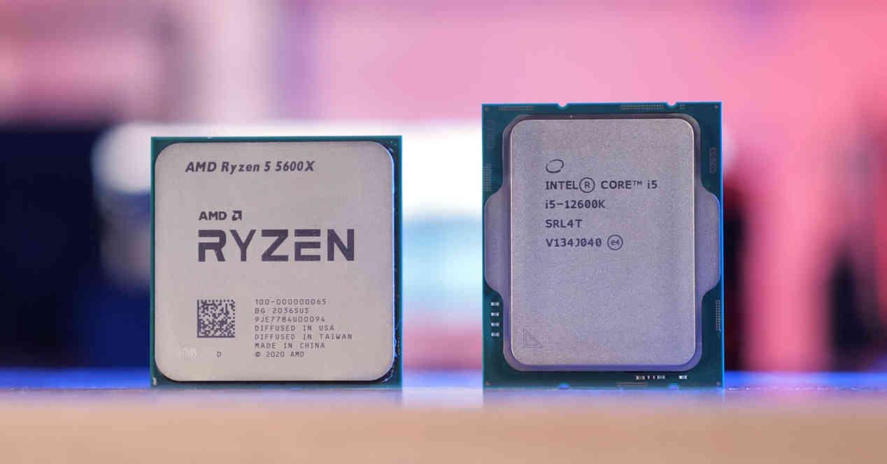 Intel i5-12600K AMD 5600X