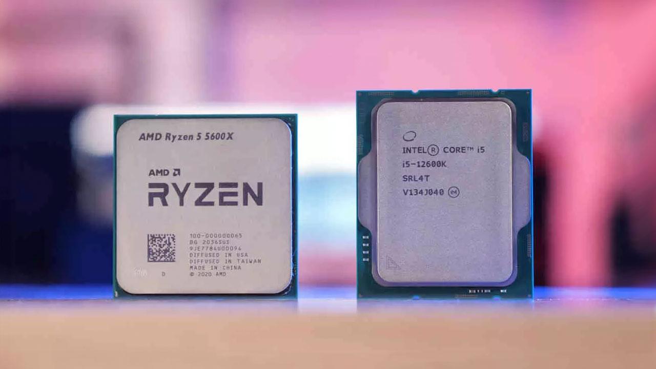 Intel i5-12600K AMD 5600X