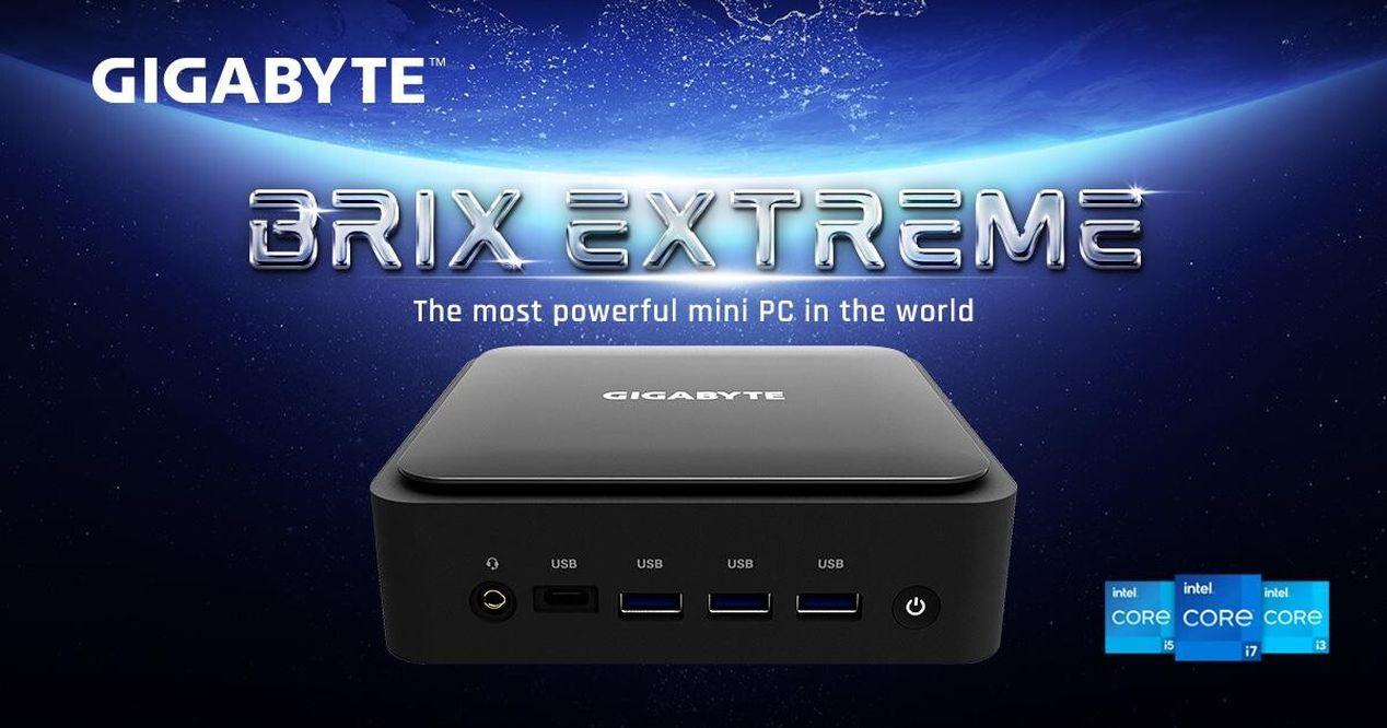 Los ordenadores compactos Gigabyte BRIX Extreme 2022 se basa en los procesadores Intel Core 12a Generacion