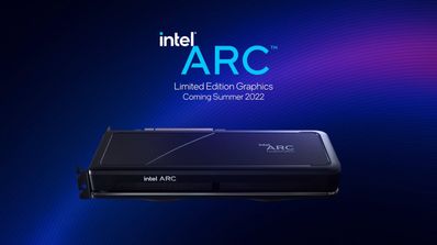 primera imagen de la tarjeta grafica intel arc para gaming de sobremesa