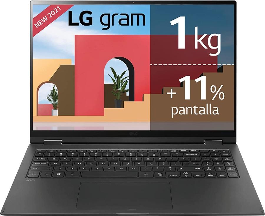 portatil lg gram con un peso de 1 kilo y con una gran pantalla