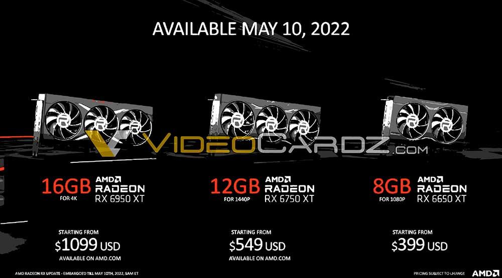 Preços AMD-Radeon-RX-6950-6750-6650XT