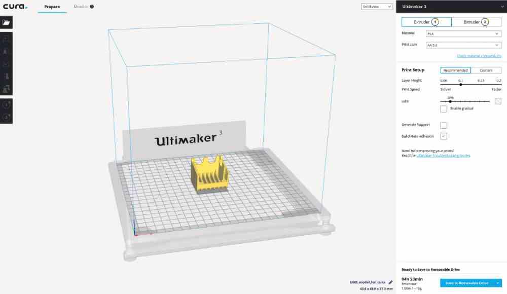 Ultimaker CURA Aplicaciones Impresora 3D