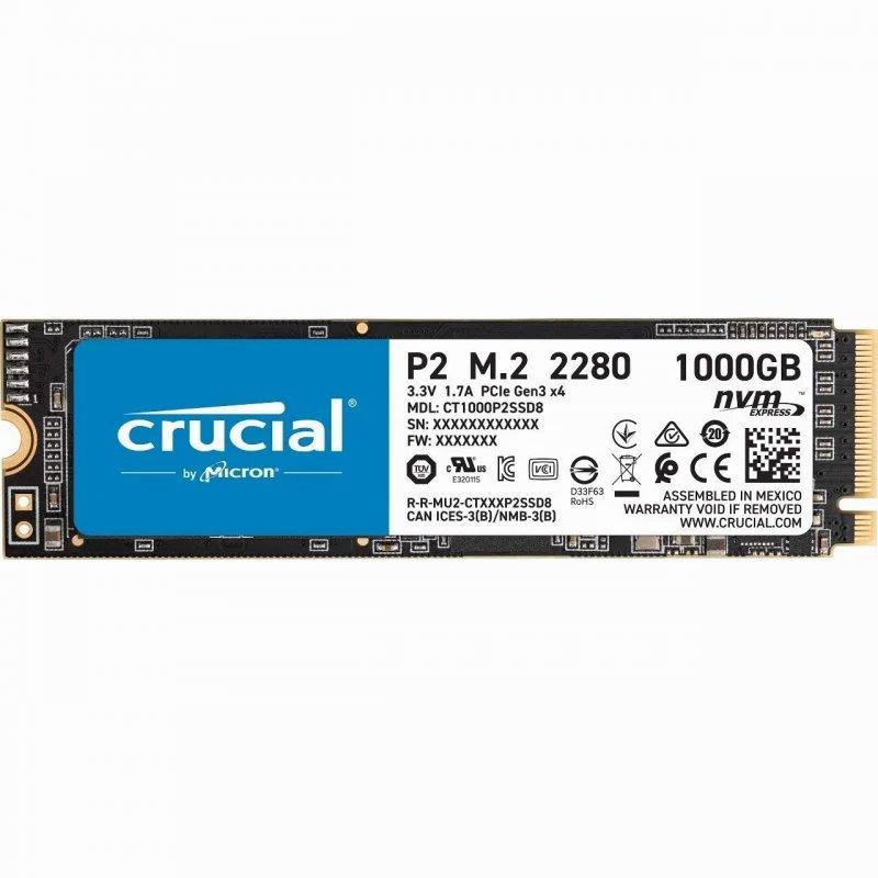 Crucial P2 SSD 1TB M.2 PCIe Gen3 NVMe
