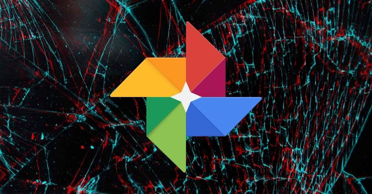 Logo Google Photos Cristal Roto