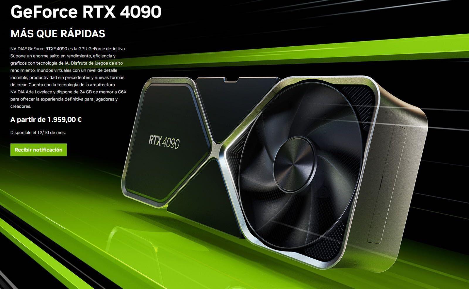 RTX 4090 Precio España