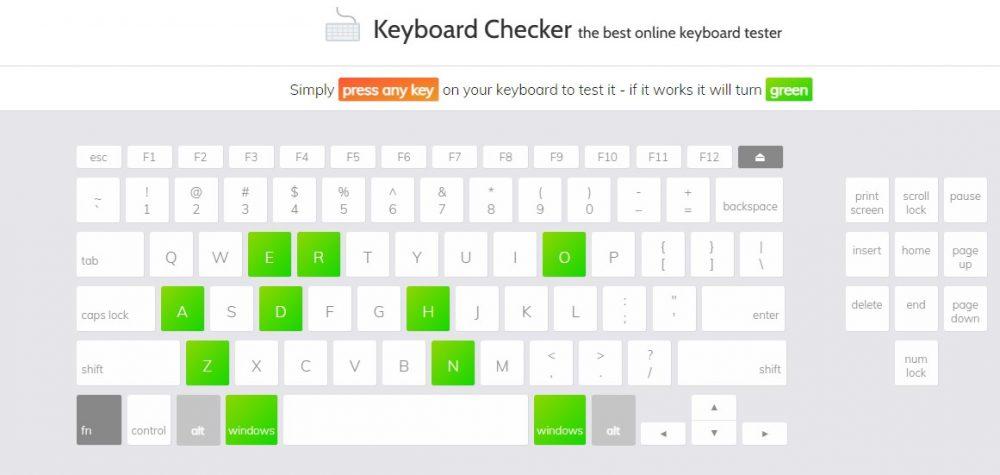 Keyboard checker