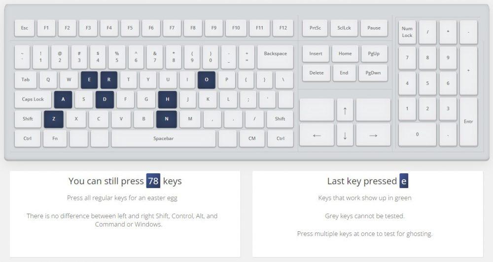 Keyboard test online