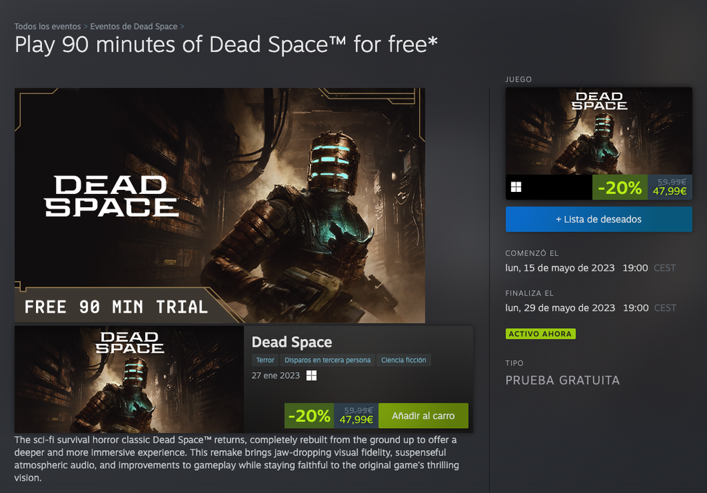 Dead Space Steam.