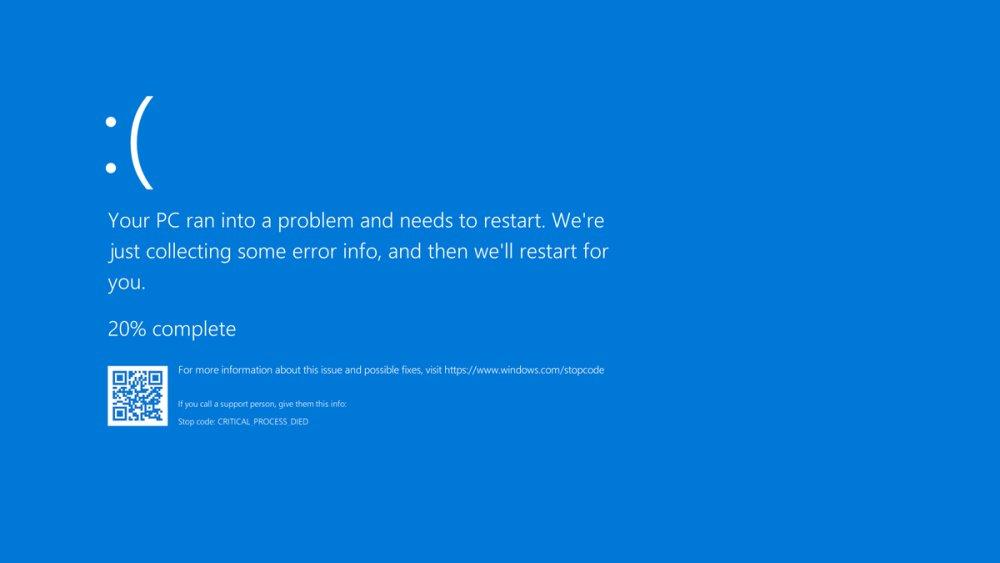 pantallazo azul Windows 10