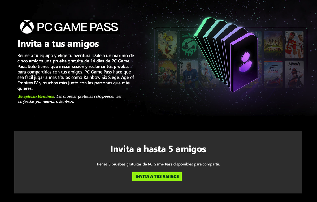 Regala Xbox Game Pass a amigos.