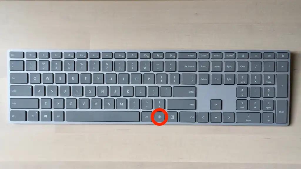 clavier avec bouton d'empreinte digitale