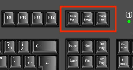 tangentbord Scroll Lock, Paus, Print Screen/Sys Req,
