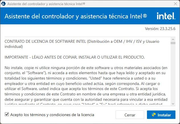 Instalador Intel Driver Update Utility