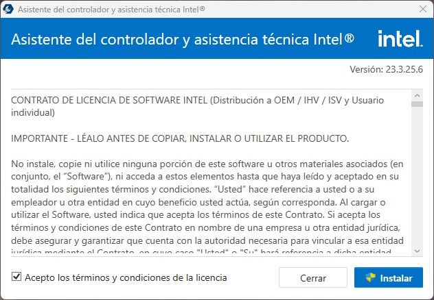 Instalador Intel Driver Update Utility