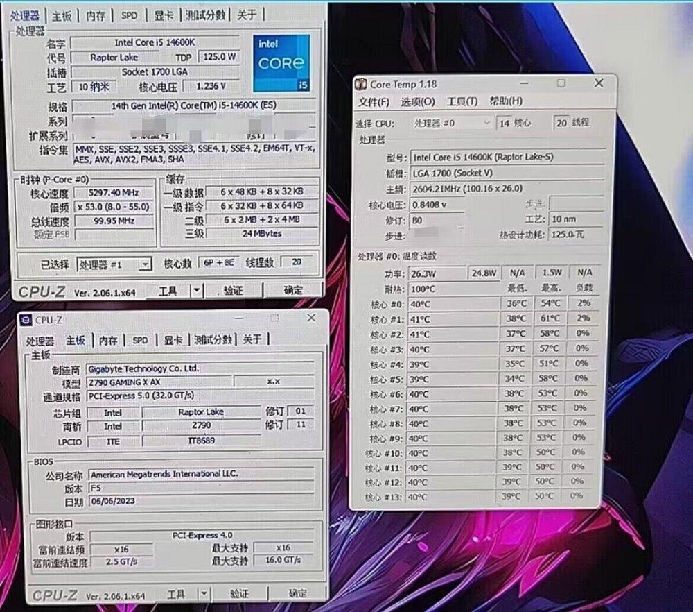Intel core i5-14600k cpu-z