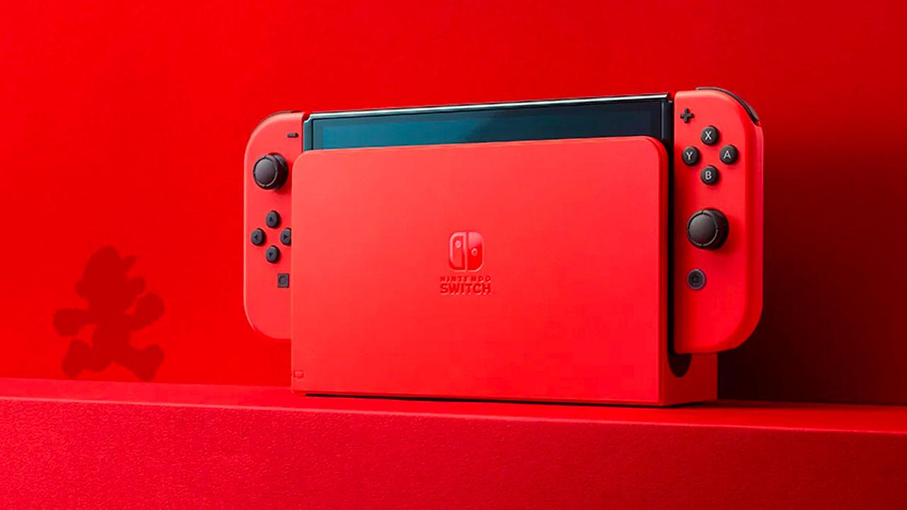 Switch OLED red de Mario.