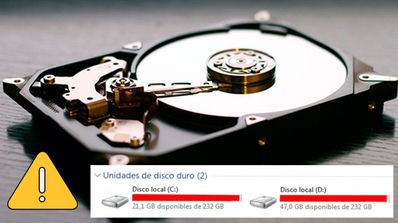 disco duro lleno