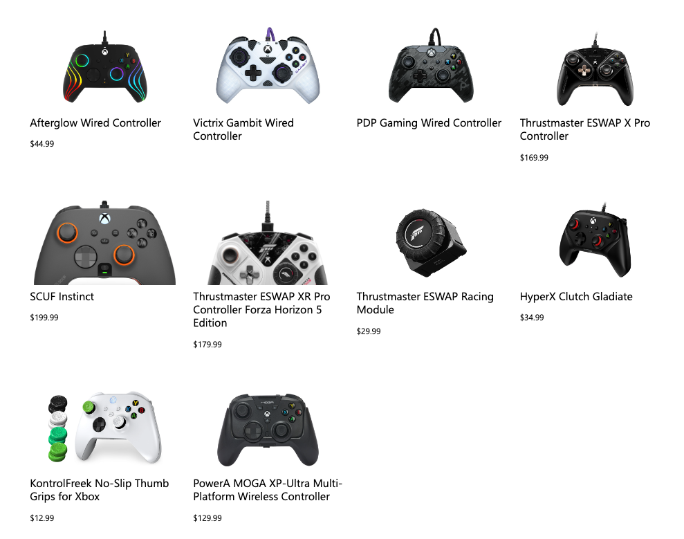 Mandos oficiales Xbox.
