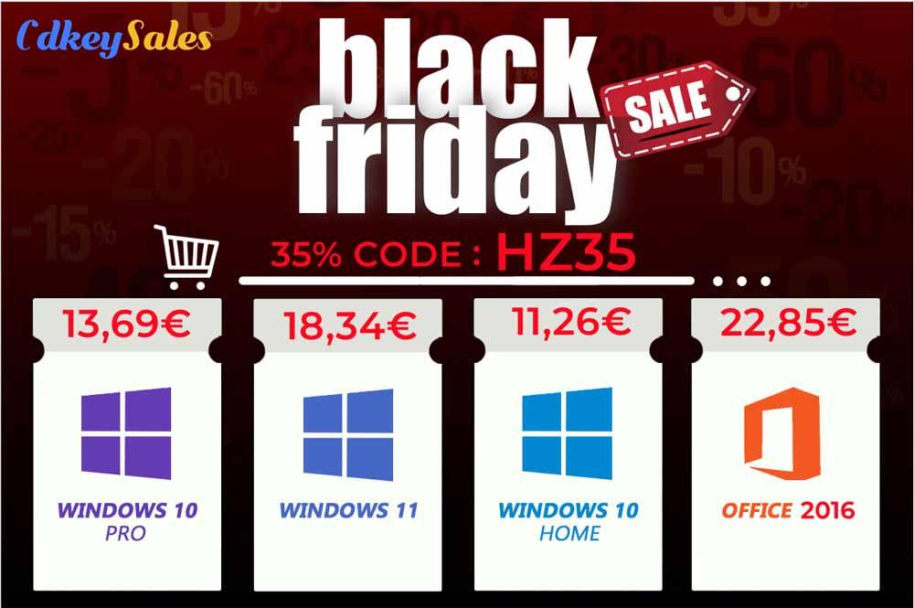 Black Friday : une licence à vie Office 2021 à 24,24€ et Windows 10/11 Pro  à partir de 6€ !
