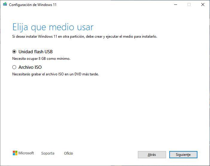 Crear USB booteable de Windows 11