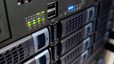 Servidores de datos en funcionamiento