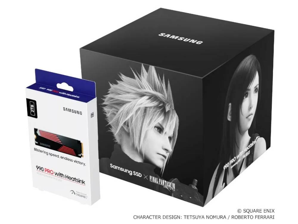 Imagen de la edición limitada del SSD de Samsung con Final Fantasy VII: Rebirth