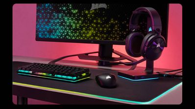 Imagen de un setup con productos de Corsair