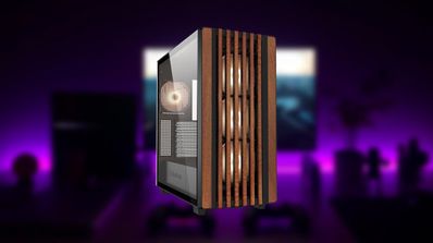 Caja para PC con frontal de madera