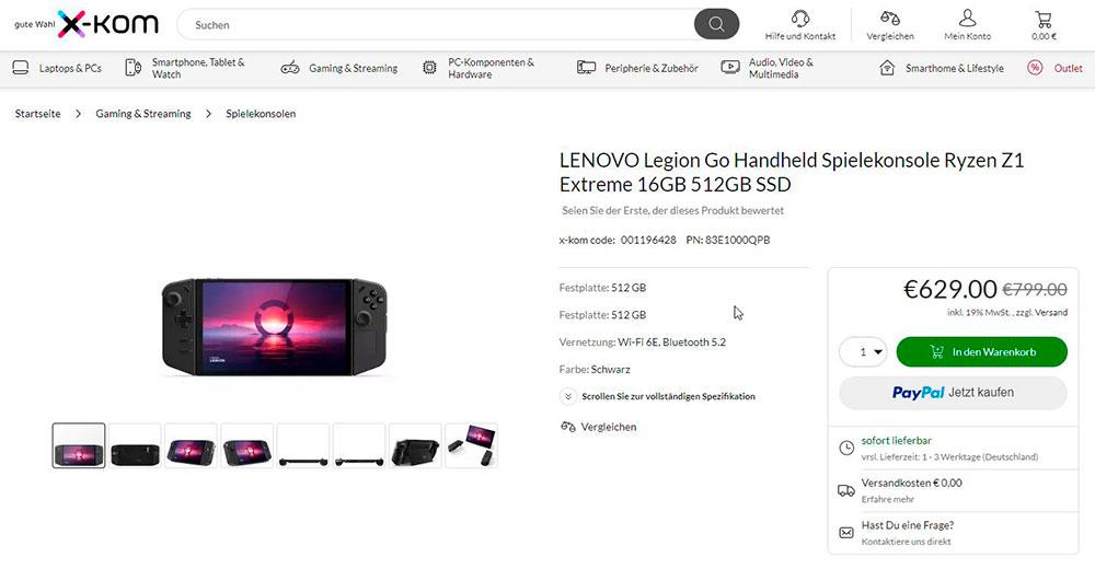 Lenovo Legion Go en oferta