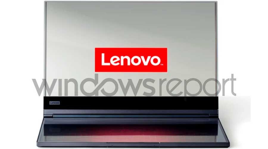 Lenovo portátil con pantalla transparente