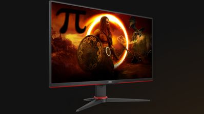 Monitor AOC Gaming 24G2SPAE con un símbolo Pi