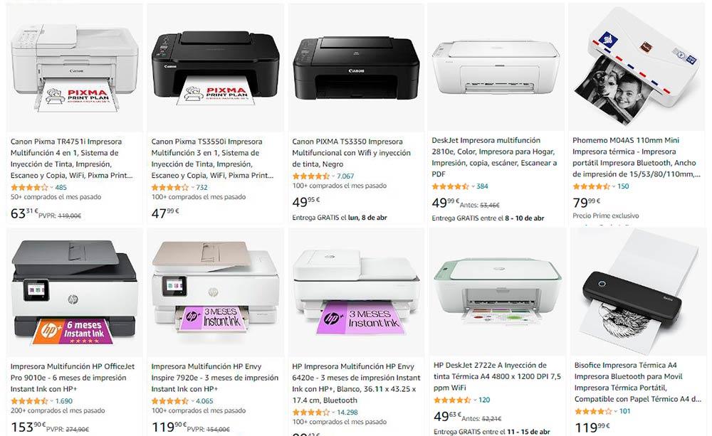 Precio impresoras en Amazon