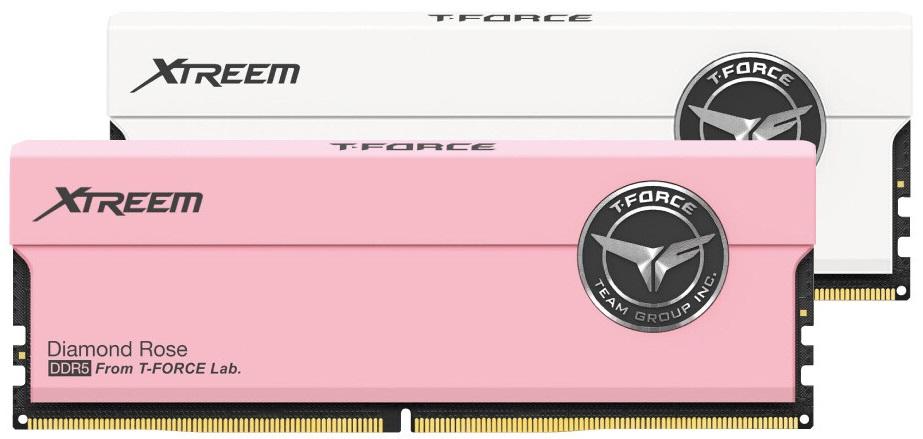T-FORCE XTREEM DDR5 Fuji White Diamond Rose OC