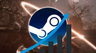 Logo Steam con gráfica alcista
