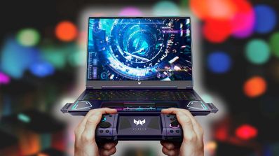 Portátil con gamepad integrado