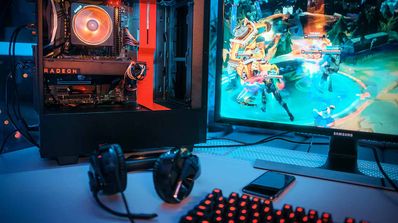 Ordenador gaming abierto