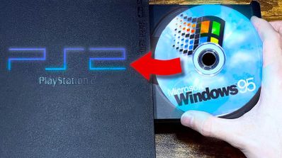 PS2 con disco de W95
