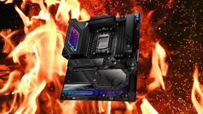Placa base ASRock de la serie 800 con socket AM5, mostrando el área de los VRM y el socket del procesador, componentes implicados en los fallos de voltaje de los Ryzen 9000X3D.