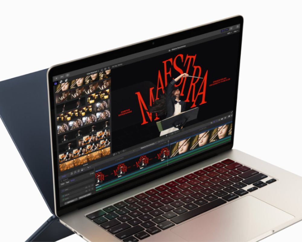 Imagen promocional del modelo Apple MacBok Air 13 disponible actualmente en el mercado.