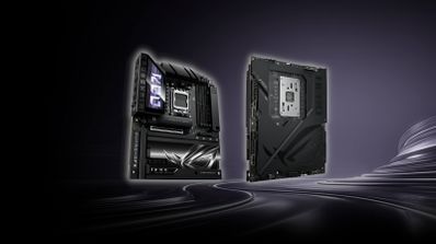 Placa base ASUS ROG Crosshair X870E HERO BTF con diseño sin cables visibles, socket AM5 para procesadores AMD Ryzen 9000 y disipadores de VRM.