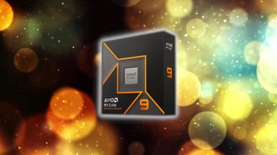 Primer plano de la caja del procesador AMD Ryzen 9 9900X.