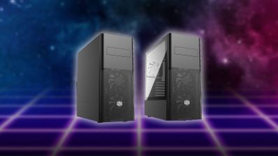 Caja de PC media torre Cooler Master MasterBox CM695 en color negro, con una bahía frontal para unidad óptica de 5.25 pulgadas y panel lateral de cristal templado