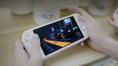 Consola retro portátil Mangmi Air X en color blanco