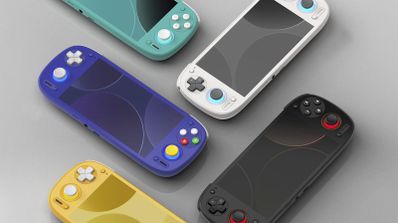 Gama de colores de las nuevas consolas portátiles Retroid Pocket 6 y Pocket G2 sobre fondo neutro