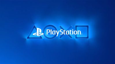 Logo de PlayStation sobre fondo azul