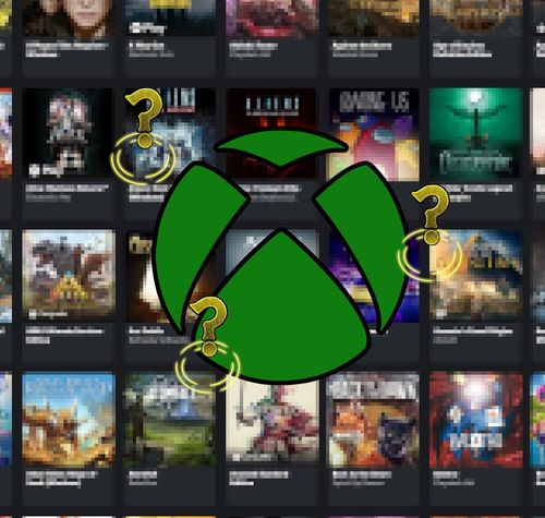 Logo de Xbox Game Pass superpuesto a una composición de portadas de videojuegos disponibles en el servicio para PC.