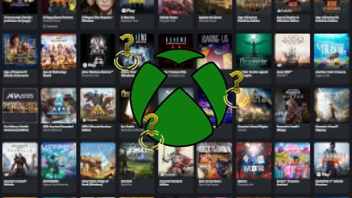 Logo de Xbox Game Pass superpuesto a una composición de portadas de videojuegos disponibles en el servicio para PC.